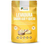 Energy Feelings Levadura Nutricional Sabor Queso y Ajo 250g, Levadura Nutritiva en Copos Rica en Vitamina B y Proteínas 43%, Nutritional Yeast Sin Gluten, Sin Azucar, Ideal para Queso Vegano