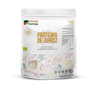 Energy Feelings Proteína de Arroz 1 Kg, 80% Proteína, Vegana, Rica en BCAA, Sin Lactosa, Sin Azúcar y Sin Gluten, Hipoalergénica