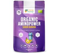 Energy Feelings Proteína de Guisante, Cáñamo y Arroz Sabor Banana, Proteína Vegana en Polvo 78%, Sin Gluten y Sin Lactosa, Proteínas para Masa Muscular, Vegan Protein Powder, 500g