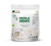 Energy Feelings Proteína de Guisante en Polvo Sabor Vainilla | 75% Proteína Vegana Ecológica Sin Gluten Sin Lactosa Sin Azúcar Añadido | Proteína para ganar Masa Muscular y Control de peso | 1Kg