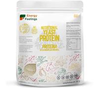 Energy Feelings Proteína Vegana de Levadura Nutricional 82% Sabor Vainilla 1kg, Proteína en Polvo Vegana, Apta para Ganar Masa Muscular, Sin Lactosa, Sin Azúcares Añadidos y Sin Gluten