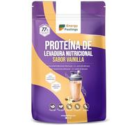 Energy Feelings Proteína de Levadura Nutricional 82% Sabor Vainilla 500g, Vegana en Polvo Sin Lactosa, Sin Azúcares Añadidos y Sin Gluten, Apta para Ganar Masa Muscular, Vegan Protein