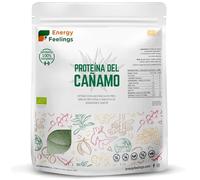 Energy Feelings Proteína en Polvo de Cáñamo 1kg 50%, Proteína Vegana Sin Lactosa y Sin Gluten para Masa Muscular, Sin Sabor, Vegetal, Alto Contenido en Fibra, Vegan Protein Powder
