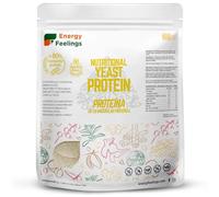 Energy Feelings Proteína de Levadura Nutricional 82% Sabor Vainilla 500g, Vegana en Polvo Sin Lactosa, Sin Azúcares Añadidos y Sin Gluten, Apta para Ganar Masa Muscular, Vegan Protein