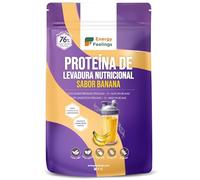 Energy Feelings Proteína Vegana de Levadura Nutricional Sabor Banana 500g, Proteína en Polvo Vegetal Sin Lactosa y Sin Gluten para Masa Muscular, Vegan Protein Powder