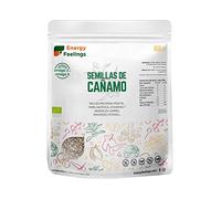 Energy Feelings Semilla de Cáñamo Ecológica - 3x1 Kg, 30% Proteína, Rico en Omega 3,6 y 9, Reduce el Colesterol, Sin Lactosa, Sin Gluten, Sin Azúcar Añadido, 3 Paquetes de 1kg