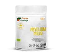 Energy Feelings Semilla de Psyllium en polvo BIO, Psyllium Sin Gluten, Prebiótico, Fibra Saciante, con Cáscara en Polvo, 200 gr