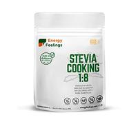 Energy Feelings Stevia Cooking 1:8, Eritritol con Stevia en Polvo, Edulcorante y Endulzante Natural, Sin Azúcar, Sin Gluten, Vegano, Edulcorante para Cocinar, 200g
