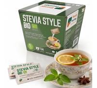 Energy Feelings Stevia en Polvo, Edulcorante Natural a Base de Erythritol y Aroma Natural de Estevia, 1g Equivale a 8g de Azúcar, 0% Azúcares, Vegano, Sin Gluten, 100% Ecológico, Pack 3 x 100 Sobres