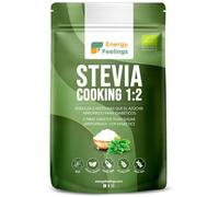 Energy Feelings Stevia Natural 200g, Eritritol en Polvo 99%, Estevia Pura Orgánica, Edulcorante Natural, Erythritol Vegano, Sin Gluten y Sin Lactosa, Endulza 2 Veces Más que el Azúcar