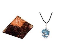 Energy Generator - Pirámide de granate/apatita colgante pirámide para protección y curación, meditación con colgante Nacklace