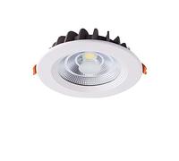 Energy-Saving LED Downlight Creative Round Aluminum Embedded Integrated Ceiling Flat Lamps Modern Simple Recessed Spotlight Classic Grille Panel Ceiling,White Light_30W