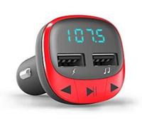 Energy Sistem Energy Car FM - Transmisor FM para vehículos (microSD, Carga USB, USB MP3) Rojo