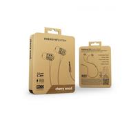 Energy Sistem Earphones Eco (Mini Jack, In-Ear, Control de Voz, micrófono, Madera sostenible) - Madera Cerezo