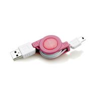 Energy Sistem K100 - Cable retráctil USB 2.0, Rosa