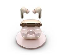 Energy Sistem Serenity ANC Ultra - Auriculares Bluetooth (Cancelación de Ruido Híbrida ANC de hasta -35dB, 25h de batería,Carga Inalámbrica Qi,Resistencia al Agua IPX4 y plástico Reciclado) Oro Rosa