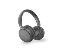 Energy Sistem Studio Plus - Auriculares Bluetooth (Radio FM, 45h de batería, Reproductor MP3 MicroSD, Deep Bass, Almohadillas de Cuero proteico y Espuma visco elástica) Gris