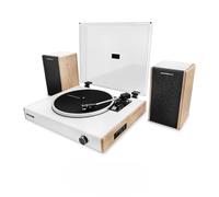Energy Sistem Woodspin + - Tocadiscos de 40W, Cartucho magnetico, vinilos, Puerto USB, Bluetooth y autostop