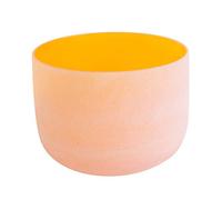 ENERGYSOUND 432 Hz D Chakra Sacro Color Naranja Cristal Cuarzo Esmerilado Cuenco Cantante 25 cm