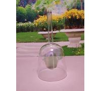 ENERGYSOUND Cuenco de cristal de cuarzo transparente con mango de luz cósmica G para el chakra de la garganta de 5.5 pulgadas