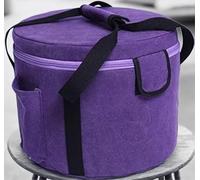 ENERGYSOUND Estuche de lona resistente para cuenco de cristal de cuarzo de 25 cm, color morado