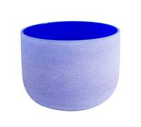 ENERGYSOUND Frosted G Garganta Chakra Azul Color Cuarzo Cristal Cantando Tazón 25 cm ---- Terapia de yoga Curación con sonido