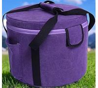 ENERGYSOUND Funda de lona resistente para cuenco de cristal de cuarzo de 20 cm, color morado