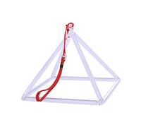 ENERGYSOUND Pirámide de canto de cristal transparente de cuarzo curativo, 8 pulgadas, cuenco de cristal para curación de sonido y meditación de yoga