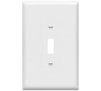 Enerlites 8811O-W - Placa de pared para interruptor de luz, gran tamaño, 1 banda, policarbonato termoplástico, color blanco