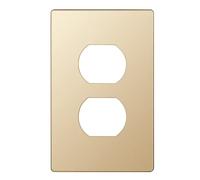 ENERLITES Elite Series - Cubierta dúplex para receptáculo de tomacorriente, placa de pared sin tornillos, tamaño estándar, 1 banda, 4.7 x 2.9 pulgadas, policarbonato termoplástico irrompible,