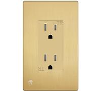 ENERLITES Elite Series - Toma de corriente decorativa segura para niños, resistente a manipulaciones, autoconexión a tierra, grado residencial, 15 A 125 V, certificación UL, placa de pared incluida,