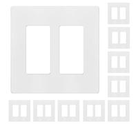 Enerlites - Placa de pared sin tornillos (seguro para niños, irrompible), color negro y blanco