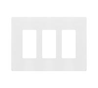 ENERLITES Placas decorativas de pared sin tornillos, cubiertas de tomacorrientes seguras para niños, acabado brillante, tamaño mediano, 3 bandas, 4.88 pulgadas de alto x 6.85 pulgadas de largo