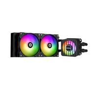 ENERMAX LIQMAXFLO 240mm Refrigeración Líquida CPU AIO - Bomba de Doble Cámara de Alto Rendimiento - ARGB VRM Ventilador - 380W+ TDP - 2x 120 PWM ARGB Silencio Ventilador - LGA 1700 y AM5/AM4 - Negro