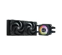 ENERMAX LIQMAXFLO SR 240mm Refrigeración Líquida CPU AIO - Bomba de Doble Cámara de Alto Rendimiento - ARGB VRM Ventilador - 350W+ TDP - 2x 120 PWM Silencio Ventilador - LGA 1700 y AM5/AM4 - Negro