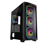 ENERMAX STARRYKNIGHT SK30 Airflow Chasis ATX Semitorre con Cristal Templado, Soporte E-ATX, ATX, Micro-ATX - diseño Frontal de Malla Curvada - 3X Ventiladores de 140mm + 1x 120mm Incluidos - Negro