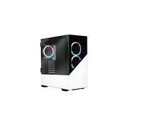 ENERMAXK8 ATX Mid Tower Carcasa para PC de Juegos de Cristal Templado, Incl. 3 Ventiladores ARGB PWM de 12 cm - USB3.2 Gen1 y USB3.2 Tipo C; ECA-EK8-WW-ARGB