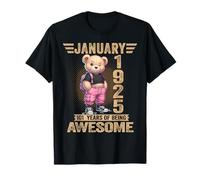 Enero de 1925 101 cumpleaños 101 años Oso de Peluche Camiseta