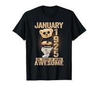 Enero de 1925 101 cumpleaños 2026 Mujer 101 años Oso de Peluche Camiseta
