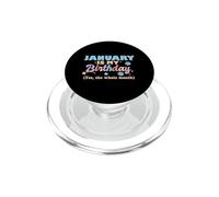 Enero es mi cumpleaños Sí Todo el Mes Nacido en enero PopSockets PopGrip para MagSafe