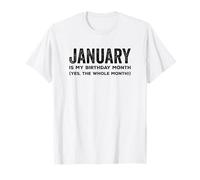Enero es mi mes de cumpleaños si todo el mes divertido cumpleaños Camiseta