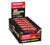 ENERVIT, Carbo Bar C2:1PRO Brownie, Barrita de 45g, Barrita de Avena con Glucosa, Fructosa y Vitamina B1, con 30g de Carbohidratos, Sin Gluten, Sabor Brownie