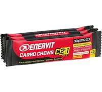 Enervit Carbo Chews C2:1PRO, Gominolas con Maltodextrinas y 30g de Carbohidratos, Para Actividades de Larga Duración y Alta Intensidad, Sin Gluten, Sabor Naranja, 3 Packs de 6 Gominolas