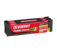 Enervit Carbo Chews C2:1PRO, Gominolas con Maltodextrinas y 30g de Carbohidratos, Para Actividades de Larga Duración y Alta Intensidad, Sin Gluten, Sabor Naranja, 3 Packs de 6 Gominolas