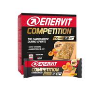 Enervit Competition Bar Albaricoque, Barritas Energéticas con Trozos de Albaricoque, Fórmula Técnica, Para Actividades de Alta Intensidad, 22g de Carbohidratos, Vegano, Sin Gluten, 12 Barritas de 30g