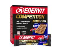 Enervit Competition Bar Frutas Rojas, Barritas Energéticas, Fórmula Técnica, Para Actividades de Alta Intensidad, 22g de Carbohidratos, Sabor Frutas Rojas, Vegano, Sin Gluten, 12 Barritas de 30g