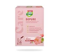 Enervit EnerZona Care Depure, suplemento alimenticio drenante y antioxidante, función purificante, reduce el cansancio, 20 bolsitas, cero azúcar y cero calorías, sabor hibisco, veganOK, sin gluten