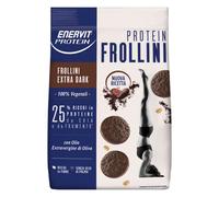Enervit, Frollini Extra Dark, 100% Vegetal, Rico en Proteínas, para mantener el tono muscular, con aceite de oliva virgen extra, cacao, soja y trigo, sin aceite de palma, bolsa de 200 gramos