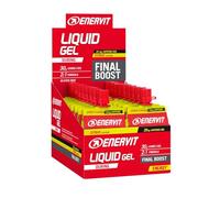 Enervit, Gel Líquido para Competir con Cafeína, Sabor Cítrico, Deportes de Resistencia, con 30 Gramos de Carbohidratos, 25 Miligramos de Cafeína, Maltodextrina y Fructosa, Envase de 18 (60 ml)