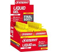 Enervit, Liquid Gel Limón, Ideal para Deportes de Resistencia, Proporciona 30 Gramos de Carbohidratos, con Maltodextrina, Fructosa y Vitamina B1, 18 Paquetes de 60 Mililitros